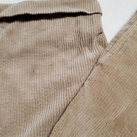 VINTAGE 1990s Dockers Corduroy Khaki Pleated Waist High Rise Cuffed Pants 12 - Picture 7 of 13